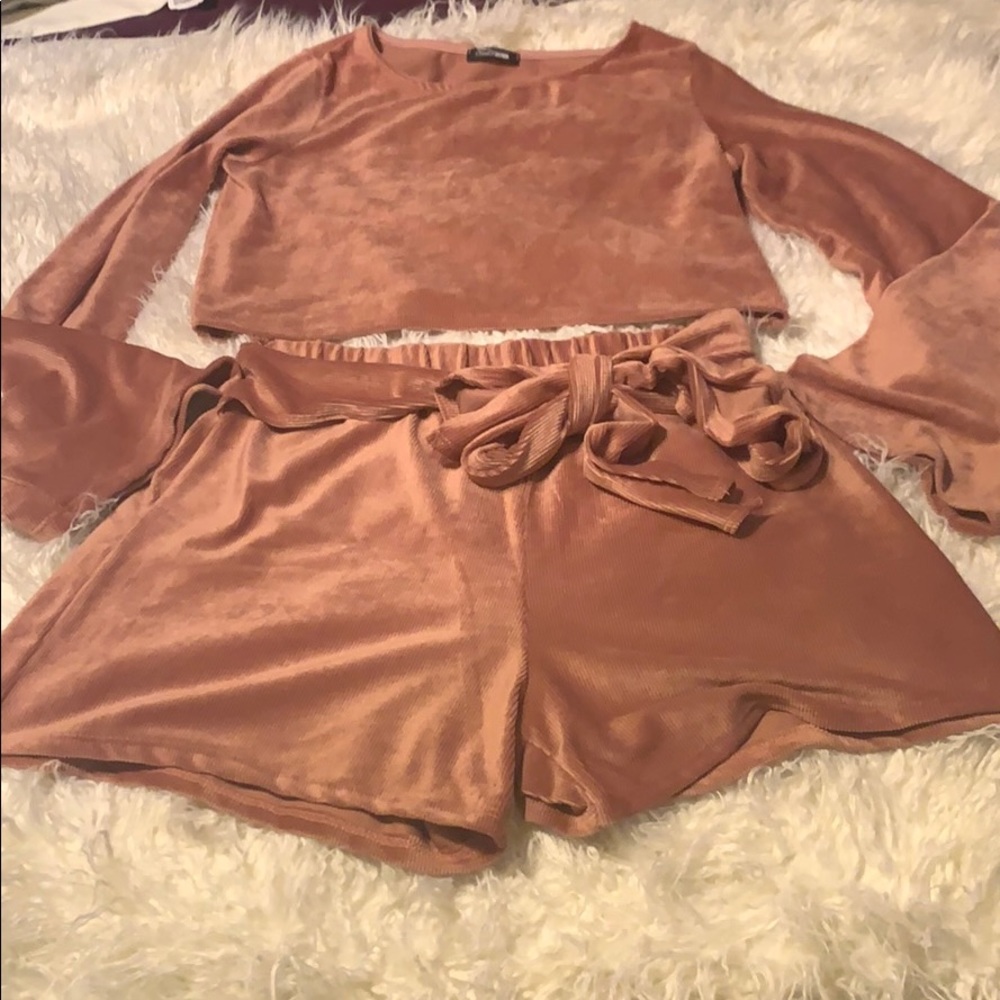 Pink Two Piece Short Set